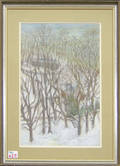 Pastel winter landscape