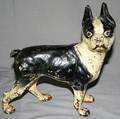 090189 BOSTON TERRIER CAST IRON DOOR STOP 19TH C