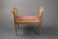 French 19th C Giltwood Caned Window Bench