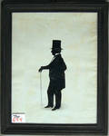 Cutout silhouette of a gentleman