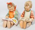 080247 HUMMEL FIGURINES THE BOOK WORMS 2 PCS