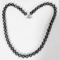 070194 1011 MM TAHITIAN PEARL AND SILVER NECKLACE