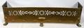 070186 BRASS FIREPLACE FENDER H 9 W 41 D 14