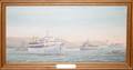 062254 GEOFF SHAW OIL ON CANVAS 17 X 36 FALKLANDS