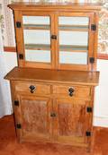 061295 AMERICAN MINIATURE PINE HUTCH 19TH C H 50