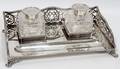 112285 CHARLES STUART HARRIS STERLINGCRYSTAL INKWELL