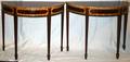 102257 MAHOGANY INLAID SATINWOOD DEMILUNE TABLES