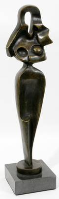102255 AFTER ARCHCHIPENKO BRONZE SCULPTURE H 13