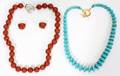 TURQUOISE NECKLACE JASPER NECKLACE  EARRINGS
