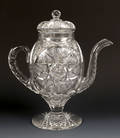 Rare cut glass coffee pot ca 1900