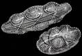 CUT CRYSTAL RELISH TRAYS TWO W 6 5 L 13