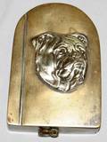 090263 BULLDOG PATCH BOX BRASS WITH HANDLES