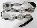 090255 NAVAJO SILVER TURQUOISE LEATHER BELT C 1920