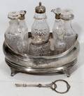 082226 LONDON STERLING  CRYSTAL GEORGIAN CRUET SET