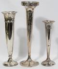 081290 AMERICAN STERLING VASES 3 EARLY 20TH C