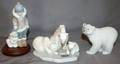 080279 LLADRO PORCELAIN FIGURES POLAR BEARS  ESKIMO