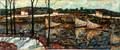 072240 DONALD PURDY OIL ON MASONITE 20 X 48