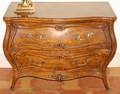 071240 COUNTRY FRENCH STYLE WALNUT BOMBE COMMODE H 27