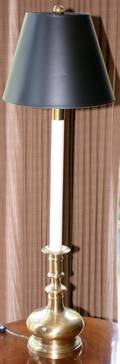 071234 FREDERICK COOPER MELVILLE BRASS LAMP H 36