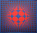 062280 VICTOR VASARELY SILKSCREENING ON CAST PAPER 30