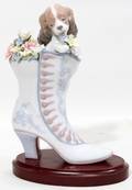 111406 LLADRO FIGURE  A WELL HEELED PUPPY  6744