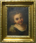Oil on canvas portrait of a child