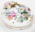 111367 MEISSEN PORCELAIN BOX H 3 DIA 4 34