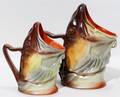 110303 ROYAL BAYREUTH PORCELAIN FISH HEAD PITCHERS