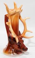 110297 ROYAL BAYREUTH PORCELAIN ELK CANDLESTICK HOLDER