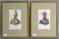 Two colored lithographs of Native Americans