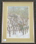 Pastel winter landscape