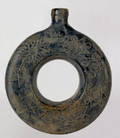 American stoneware ring bottle probably New York late 18th c