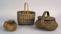 Three splint baskets 19th c