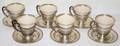091336 FRANK WHITING STERLING DEMITASSE  SAUCERS SIX
