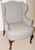 090301 QUEEN ANNE STYLE WING BACK CHAIR