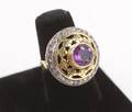 Ladies 18k Yellow Gold Ring w Amethyst ca 1890