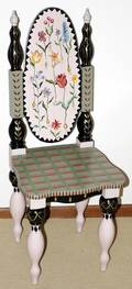 082272 TRACY PORTER DECORATED WOOD SIDE CHAIR H 44