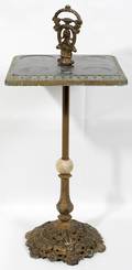 082270 CAST IRON CIGARETTE STAND H 30 W 12