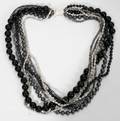 081327 HEMATITE  STONE SEVENSTRAND NECKLACE L 24