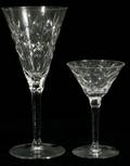 081301 HANDCUT CRYSTAL GOBLETS 12  WINES 10 H 8