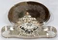 081295 SILVERPLATE GALLERY TRAYS 2  COVERED DISH
