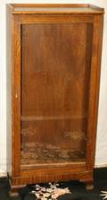 081312 AMERICAN OAK SINGLEDOOR BOOKCASE C 1920