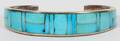 080318 TURQUOISE AND STERLING CUFF BRACELET W 2 12
