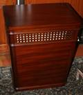 072302 MAHOGANY LAUNDRY HAMPER CONTEMPORARY H 25