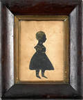 American cutout gilt highlighted silhouette 19th c