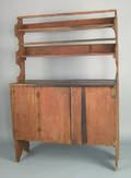 New England painted pine stepback cupboard late 18th c