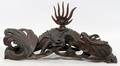 062323 ORIENTAL CARVED WOOD DRAGON H 6 12 L 14