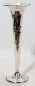 061376 FISHER STERLING VASE MID 20TH C H 9 12