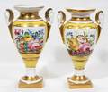 112345 FRENCH LE TALLEC OF PARIS PORCELAIN URNS