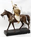 112344 TEPLITZ PORCELAIN BISQUEMAJOLICA ARAB ON HORSE